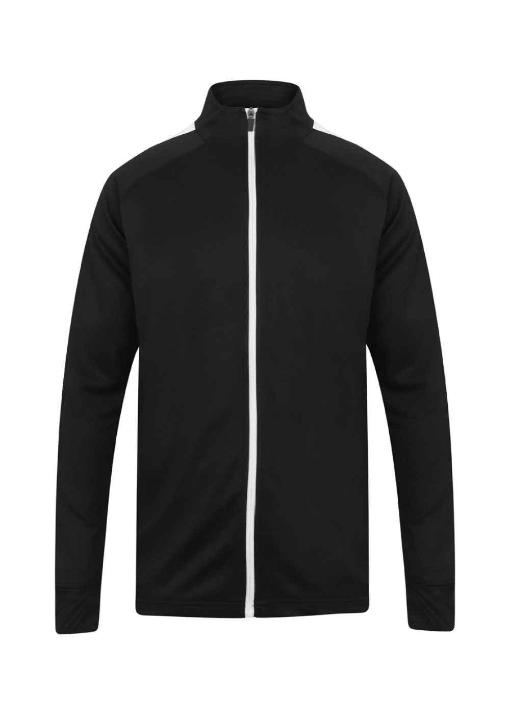 Full Zip Track Top in Black / White