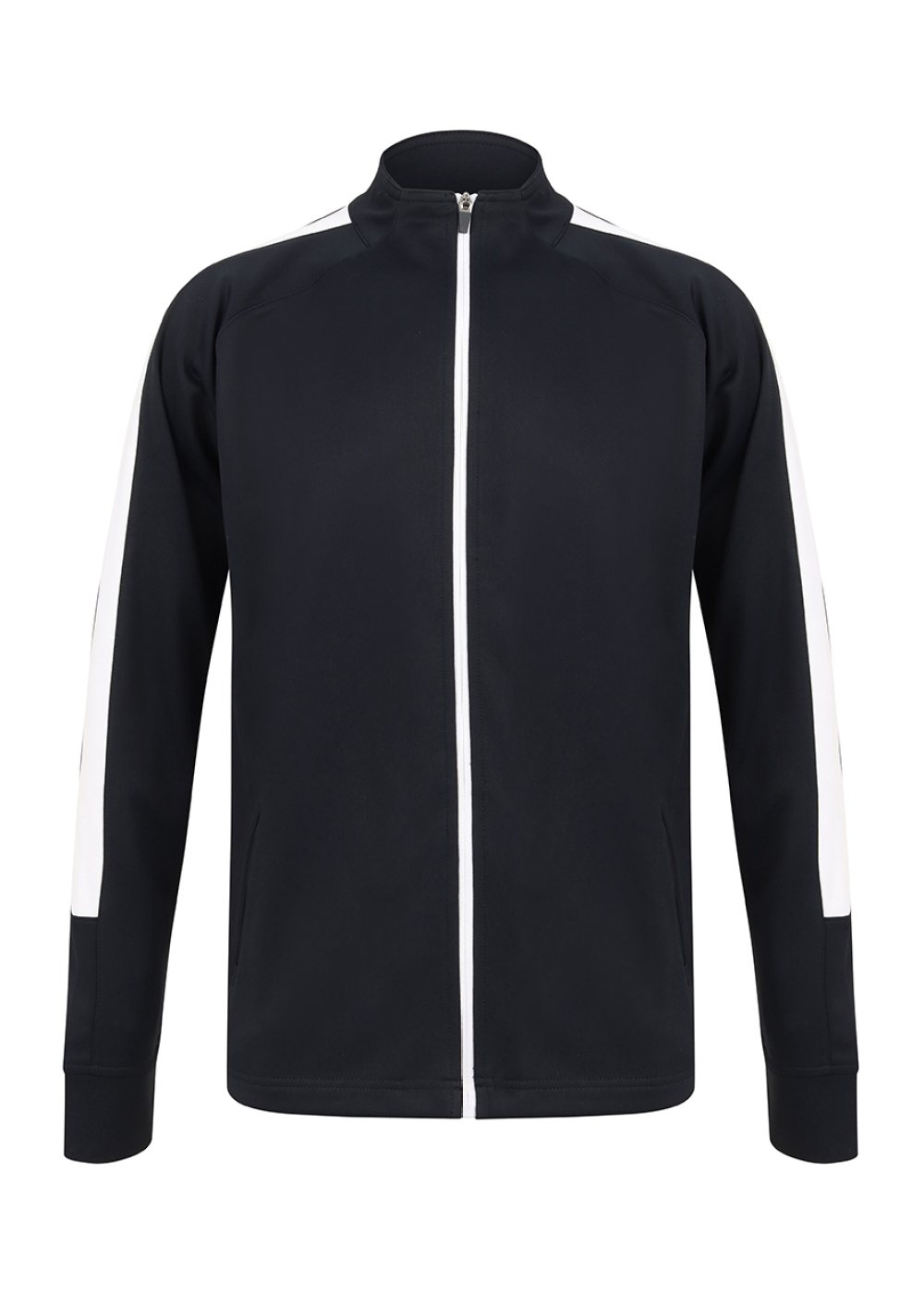 Full Zip Track Top in Navy / White
