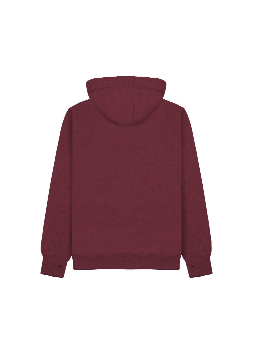 Premium Hoodie in Wine Melange (back)