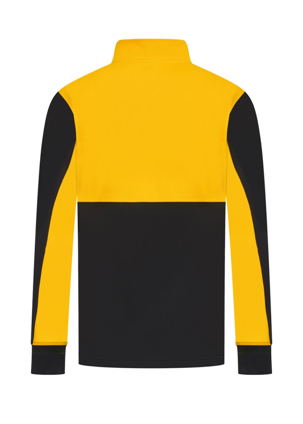 Quarter Zip Track Top in Black / Gold (back)