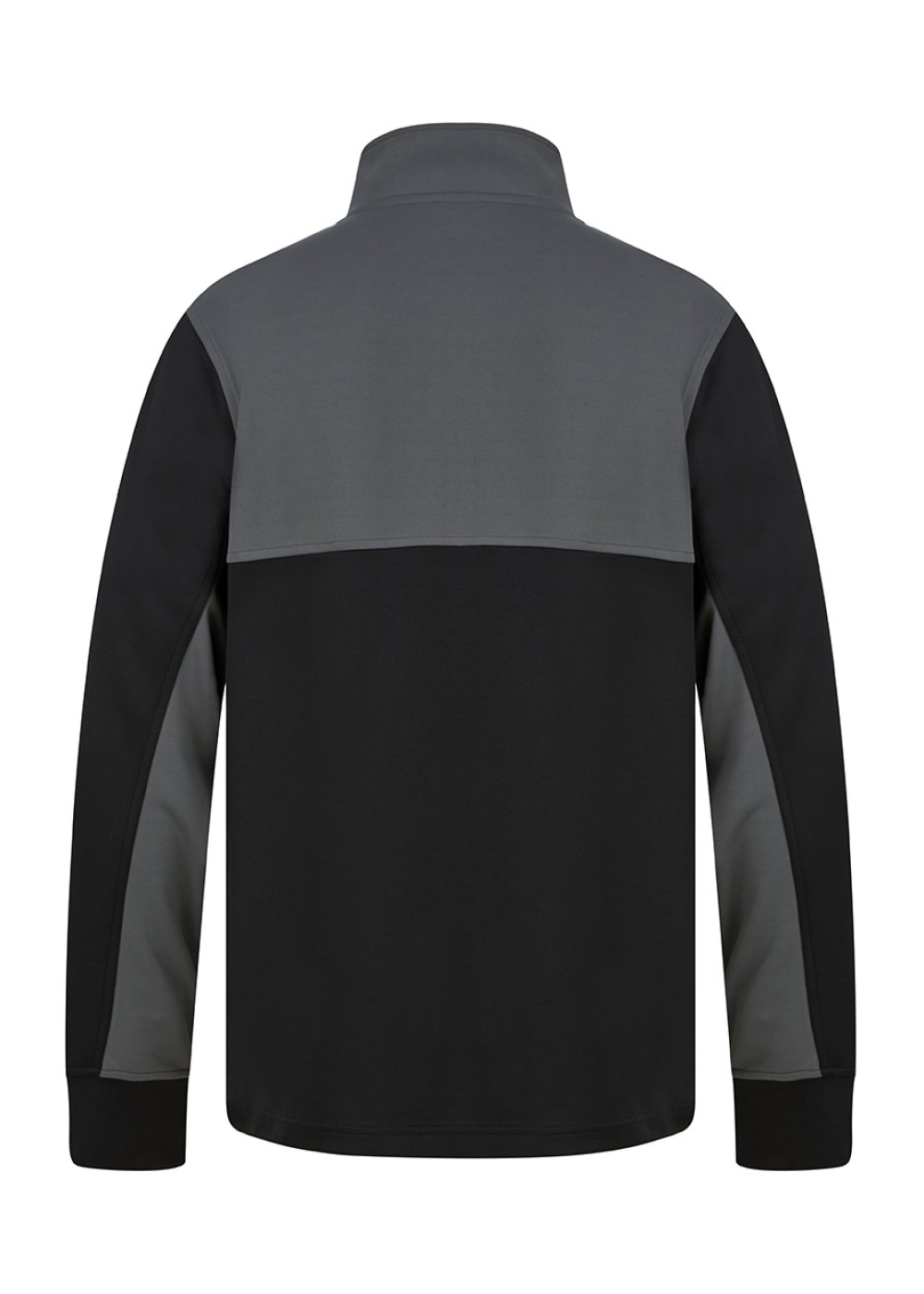 Quarter Zip Track Top in Black / Gunmetal (back)