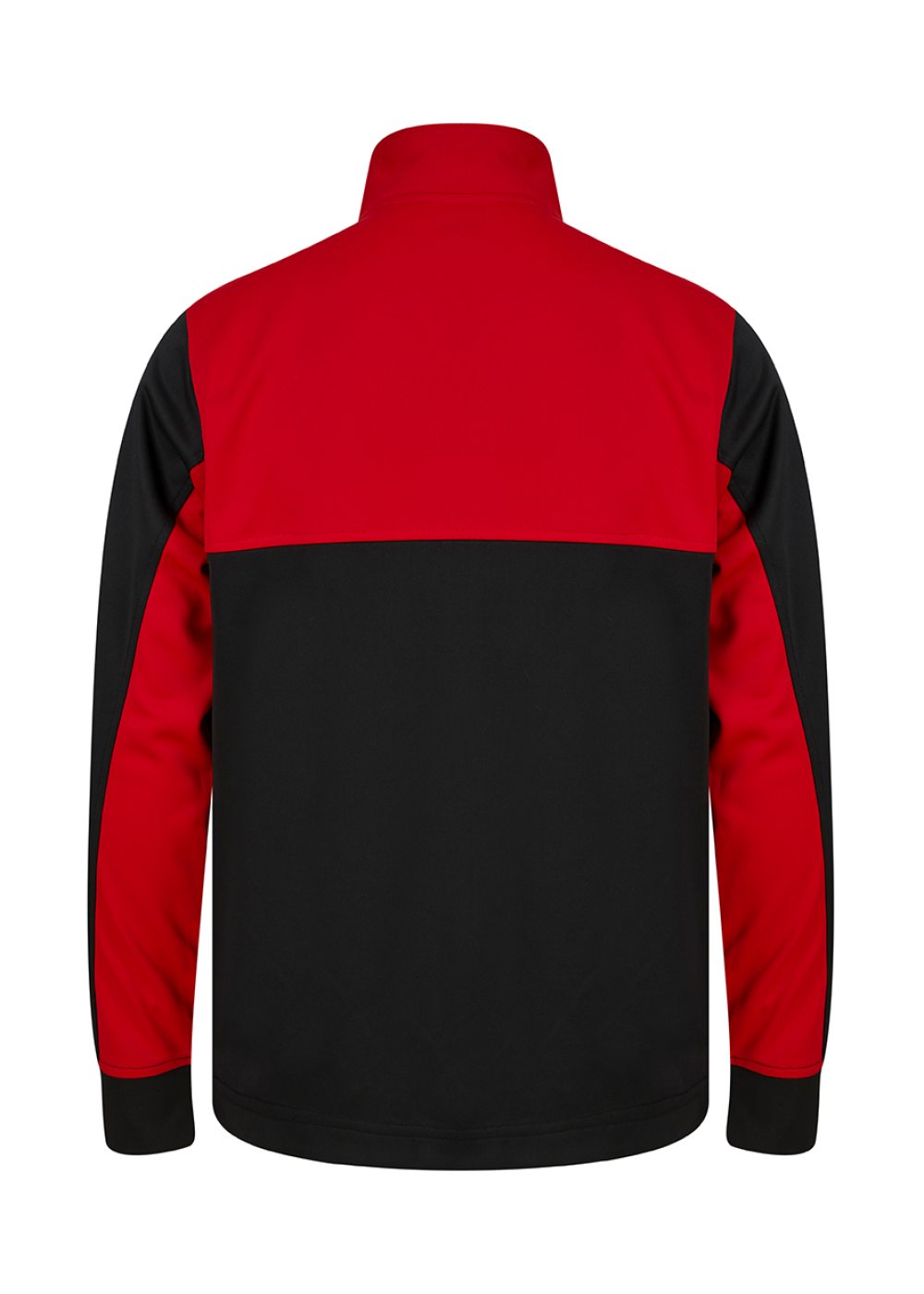 Quarter Zip Track Top in Black / Red (back)