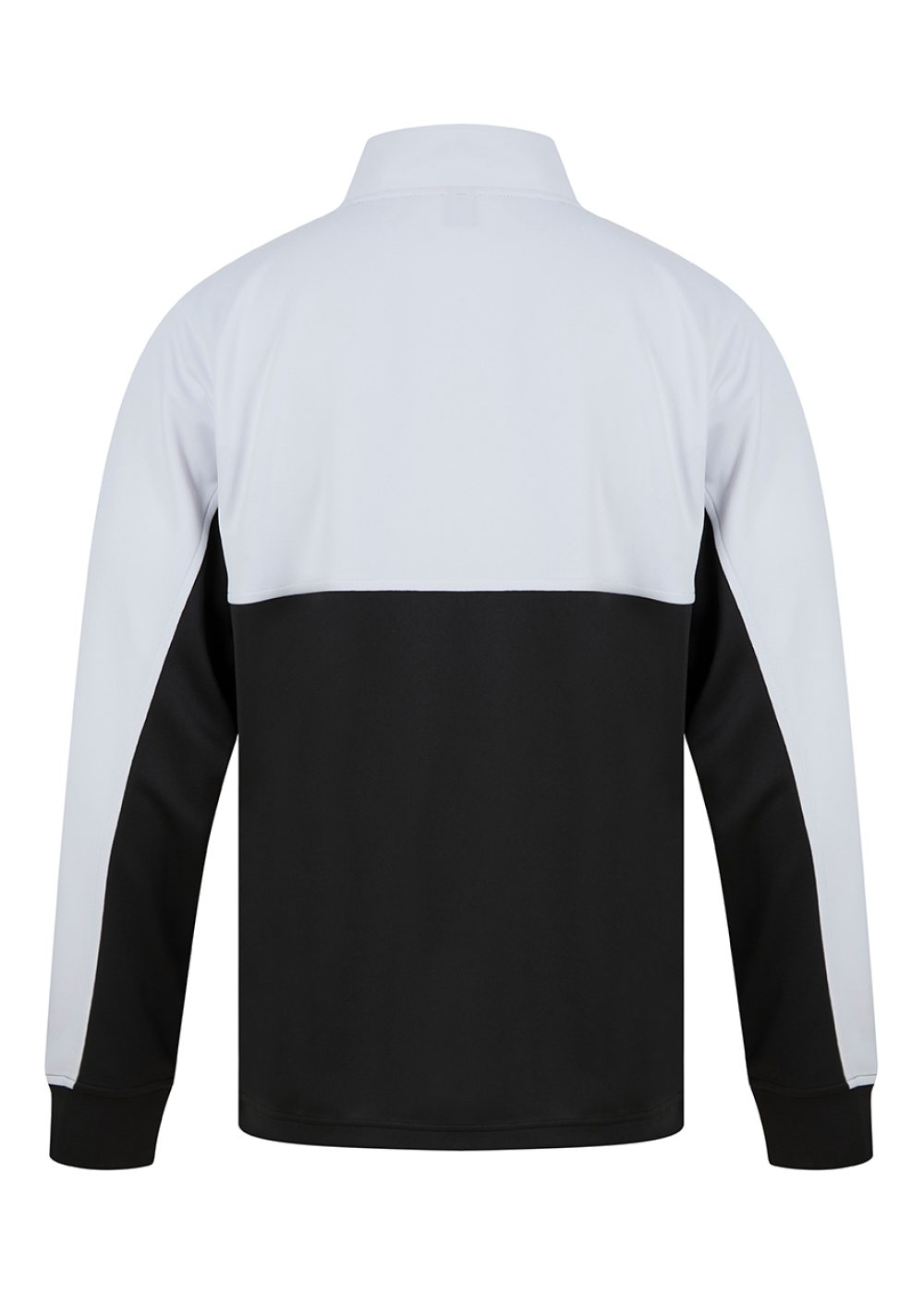 Quarter Zip Track Top in Black / White (back)
