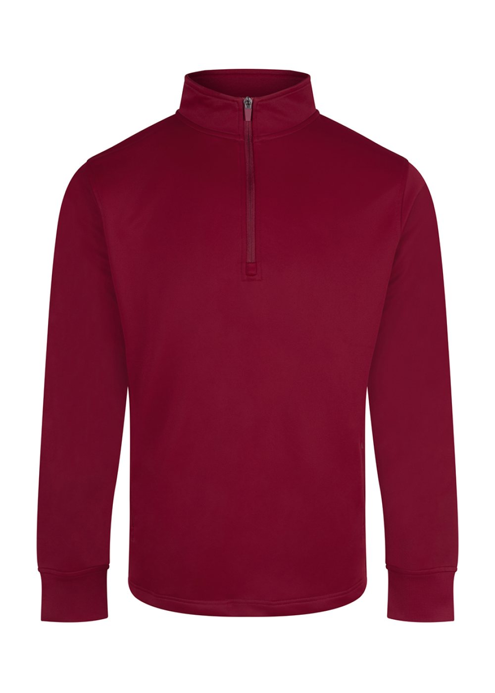 Quarter Zip Track Top in Burgundy