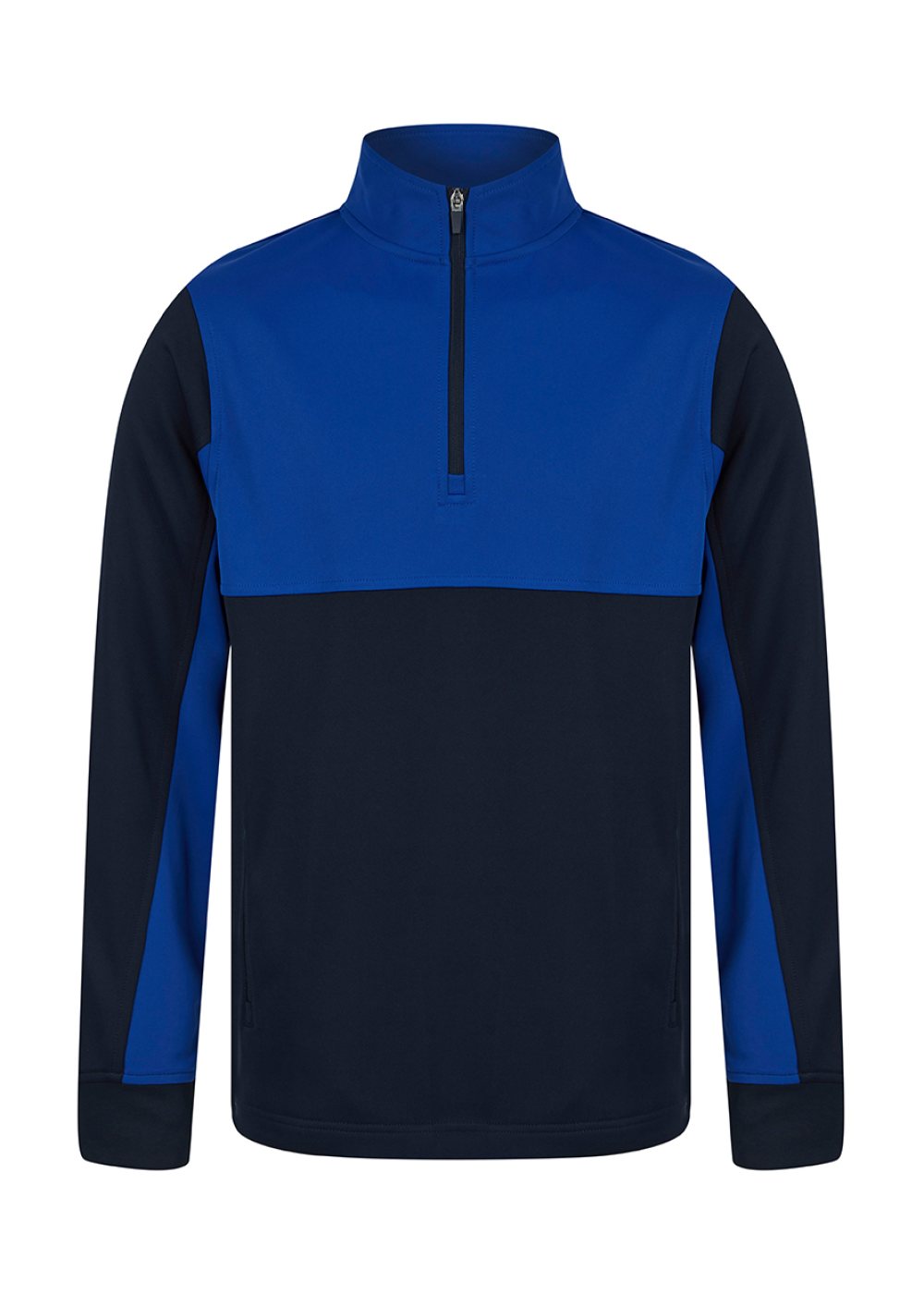 Quarter Zip Track Top in Navy / Royal