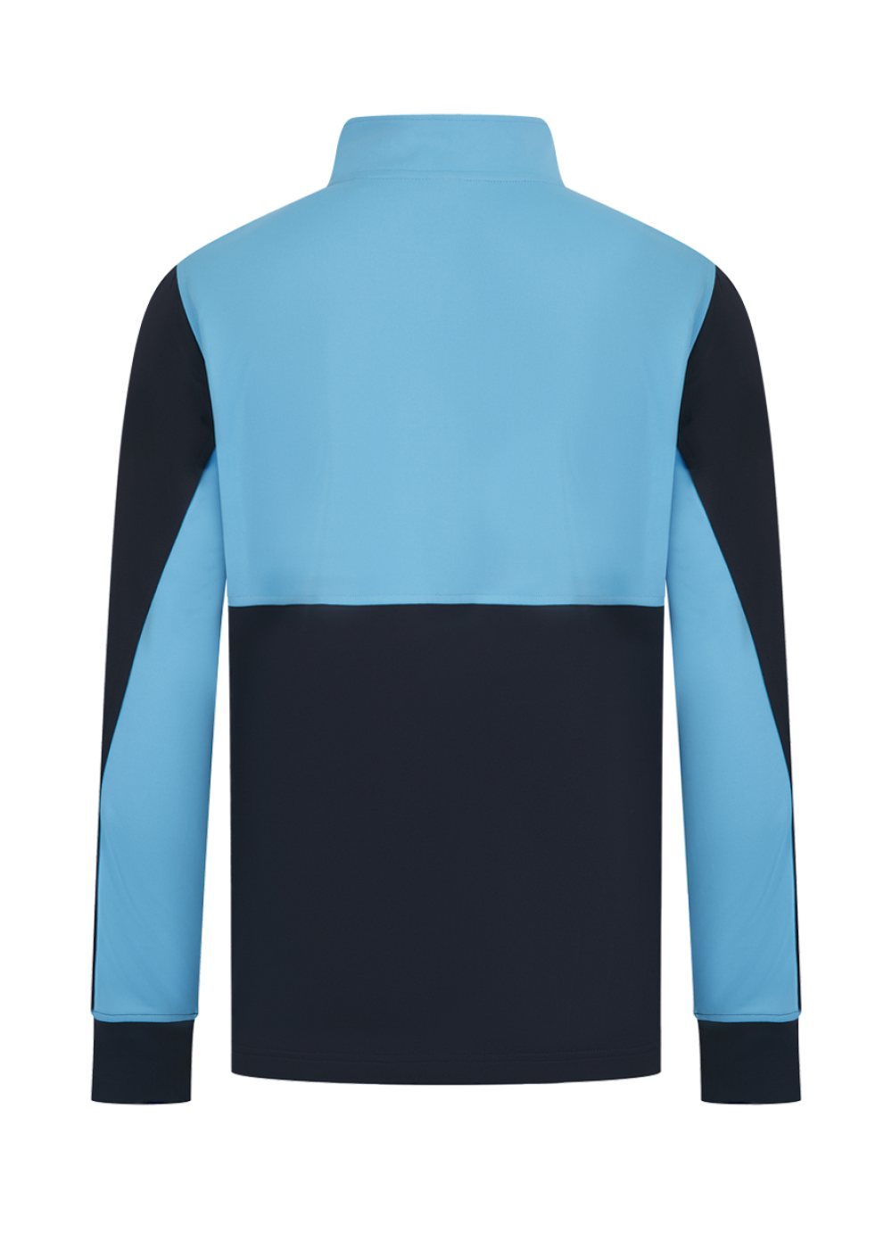 Quarter Zip Track Top in Navy / Sky (back)