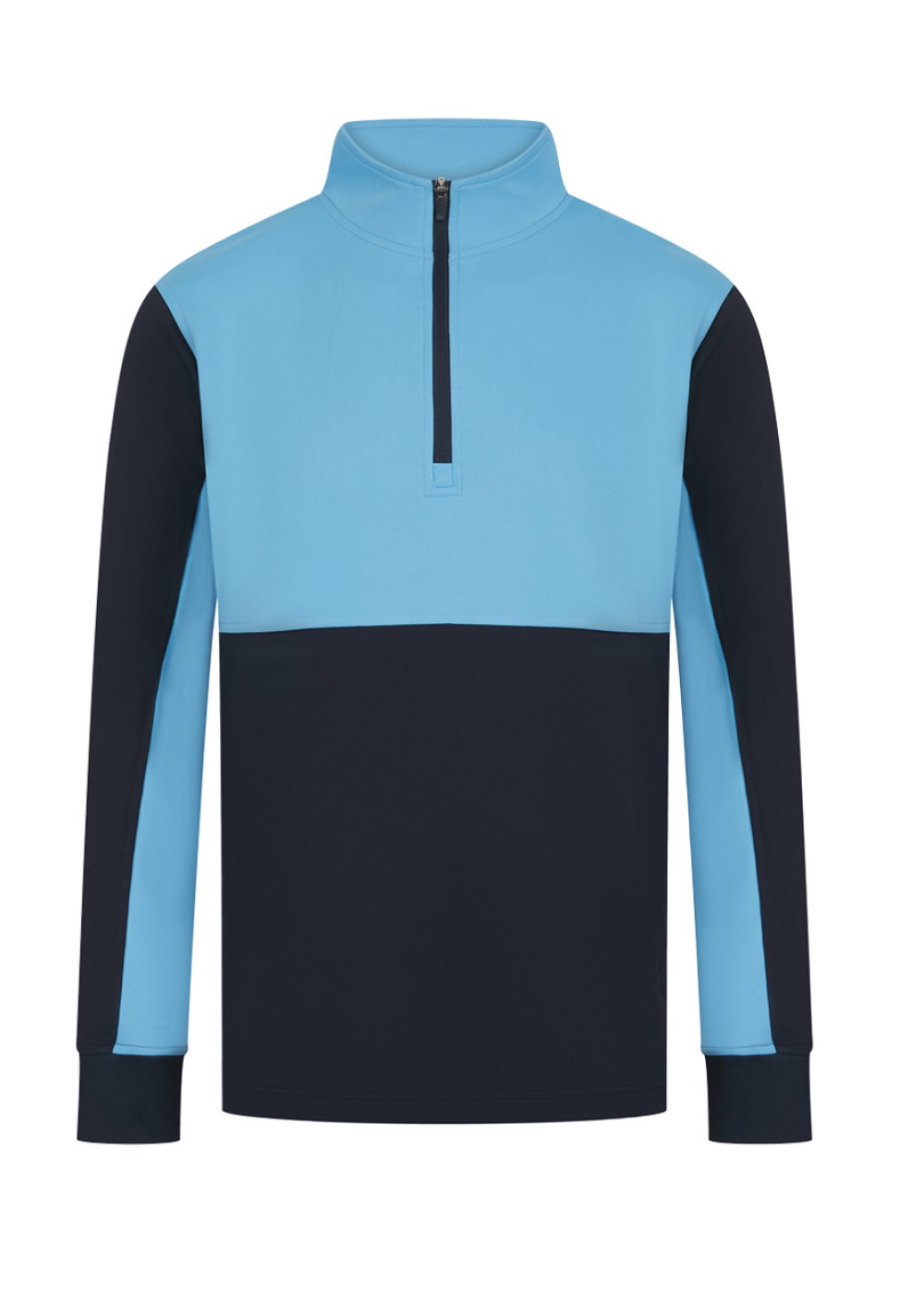 Quarter Zip Track Top in Navy / Sky