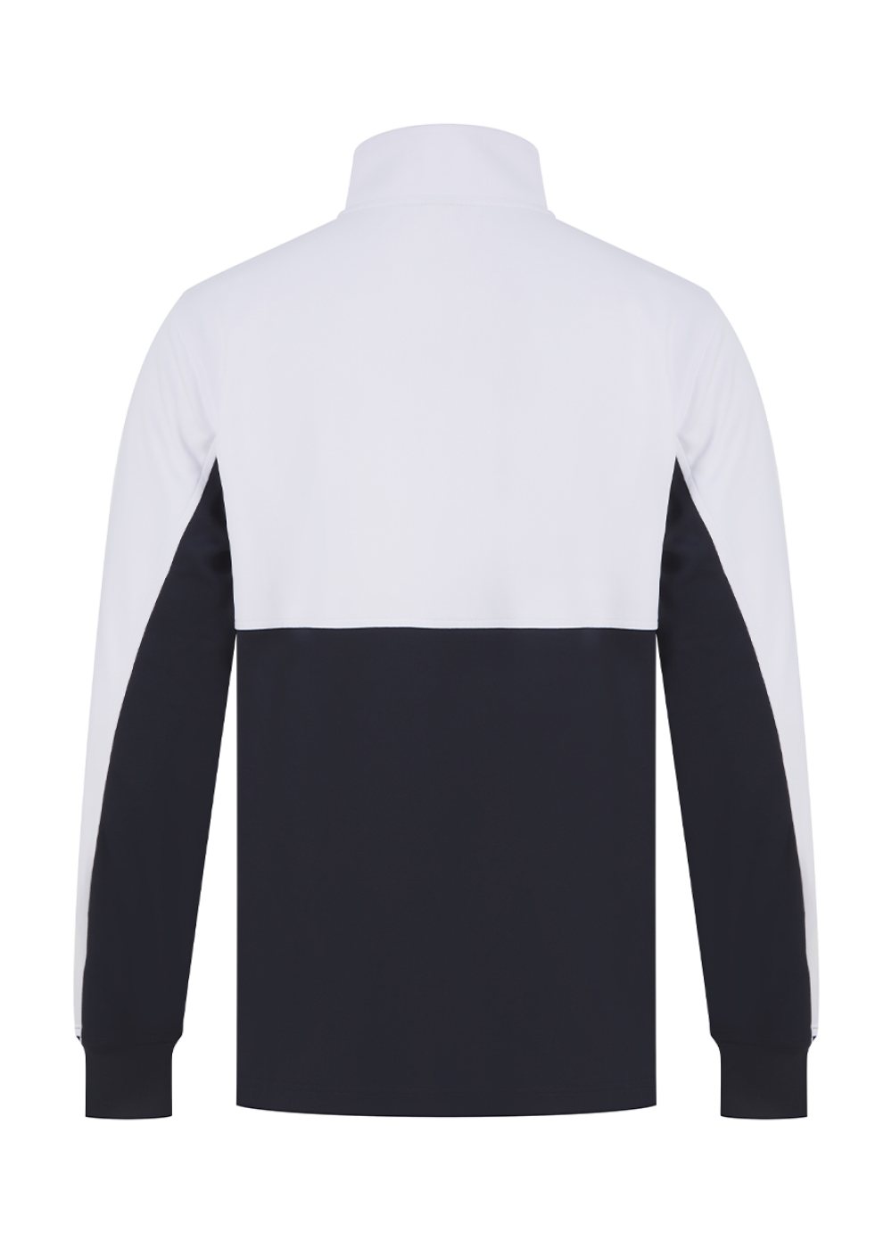 Quarter Zip Track Top in Navy / White (back)
