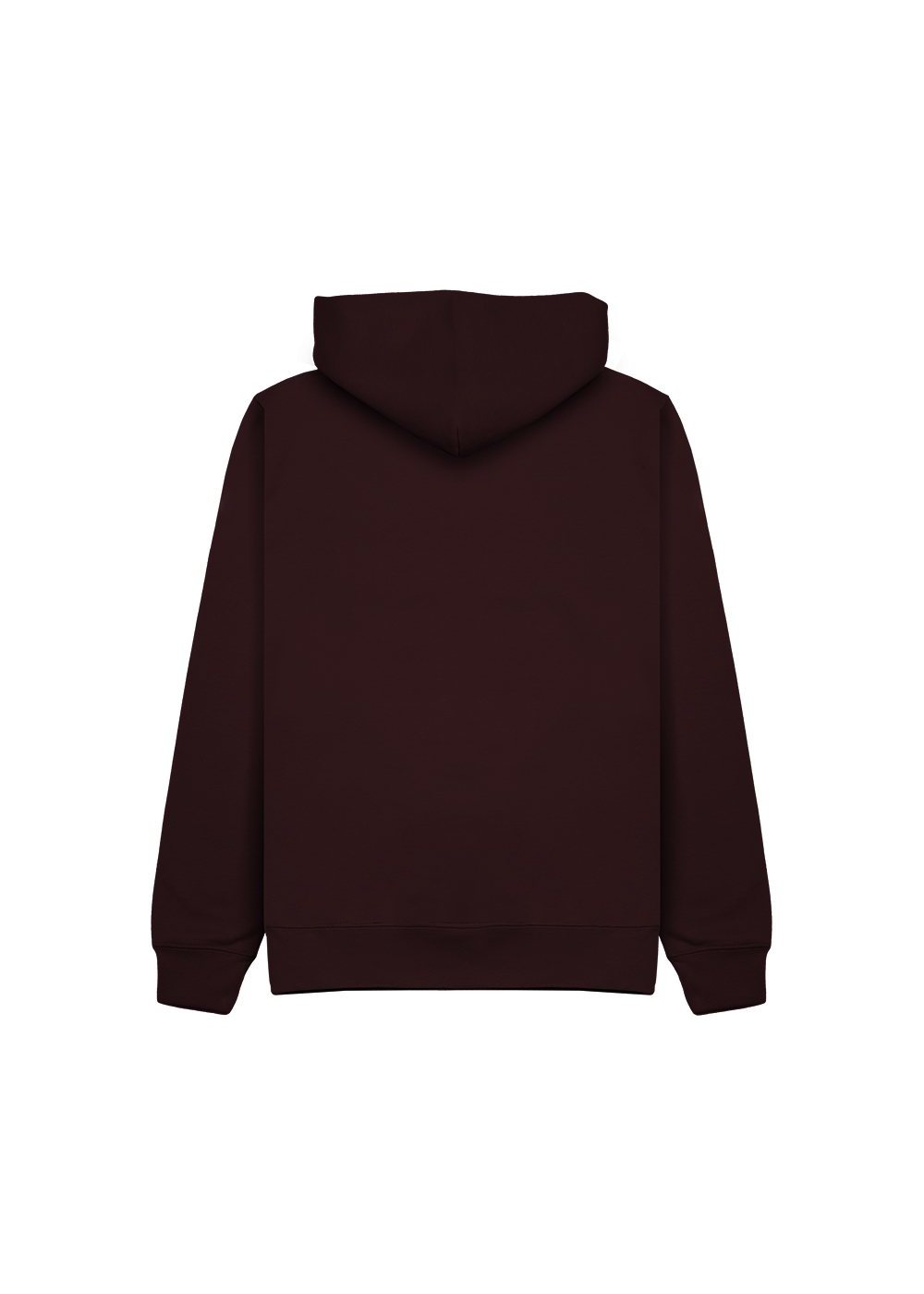 Relaxed Hoodie in Maroon (back)
