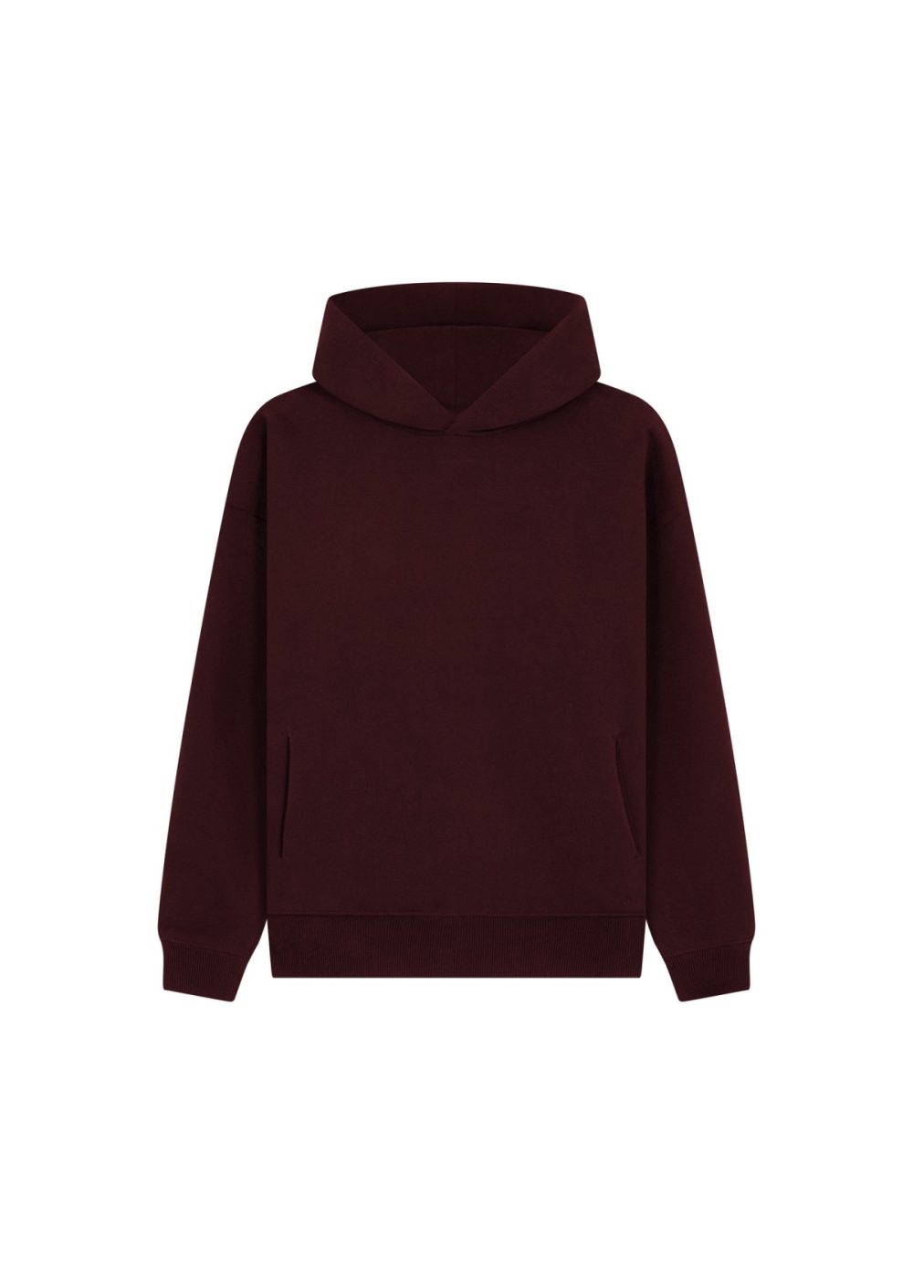 Relaxed Hoodie in Maroon